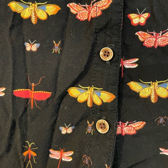 PRINTED CROP BUTTON UP Urban Outfitters - Picture 4 of 6